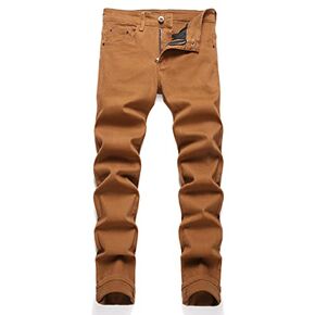 AITITIA Men's Ripped Regular Fit Jeans