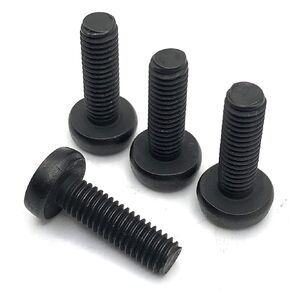Rear License Plate Screws Compatible with Hyundai Genesis - Stainless Steel - Black Oxide (Pack of 4)
