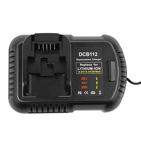 12V-20V Max Battery Charger for Dewalt, DCB102 Fast Dual Charger Station Lithium ion Battery Charger DCB203 DCB204 DCB205 DCB206 DCB201 DCB120 DCB127 (2 USB Ports)