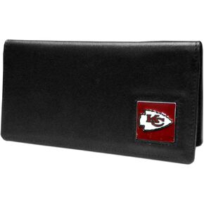 NFL Siskiyou Sports Fan Shop Kansas City Chiefs Leather Checkbook Cover One Size Black