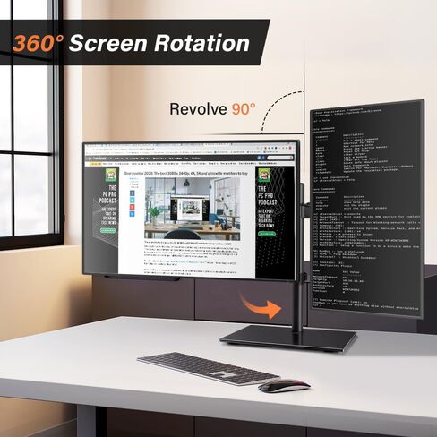 ارتفاع حامل شاشة كمبيوتر مزدوج قابل للتعديل لشاشة 13 بوصة إلى 27 بوصة حامل شاشة قائم بذاته مع حاملين دوارين كامل الحركة يحمل ما يصل إلى 17.6 رطل VESA 75x75 مم/100x100 مم in Kuwait