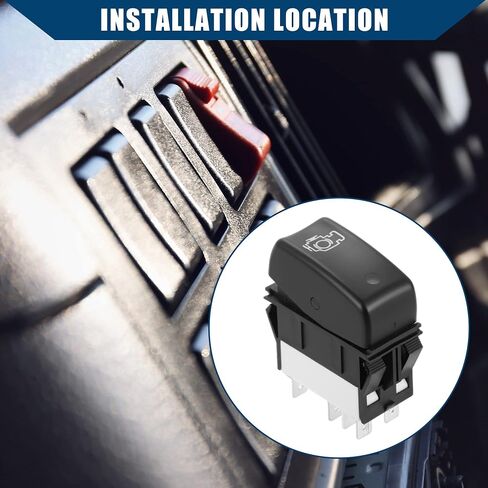 P27-1040-16 / Inner/Engine Brake Switch for Kenworth T600 2008-2015 / Durable/Plastic / 1 Pcs/Black in Saudi Arabia