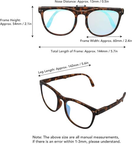 Folding Color Blind Glasses, Colorblind Correcting Glasses Red Green Blind Colorblind Glasses Portable Eyeglasses Weakness Glasses Color Blindness Glasses for Men Women Outdoor Indoor (Soybean) in Saudi Arabia