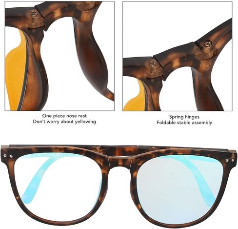 Folding Color Blind Glasses, Colorblind Correcting Glasses Red Green Blind Colorblind Glasses Portable Eyeglasses Weakness Glasses Color Blindness Glasses for Men Women Outdoor Indoor (Soybean) in Saudi Arabia