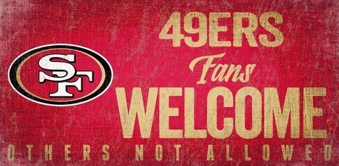لافتة ترحيب من Fan Creations San Francisco 49ers، متعددة الألوان in Saudi Arabia