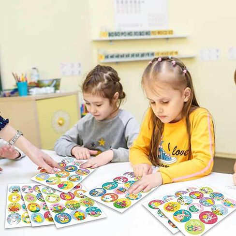 192 قطعة من ملصقات علامات عيد الفصح، 96 تصميمًا دائريًا لملصقات عطلة عيد الفصح، ملصقات بيض الأرنب، لختم عرض عيد الفصح، لوازم حفلات عيد الفصح، ديكورات الهدايا (مجموعة من 16 ورقة) in Kuwait