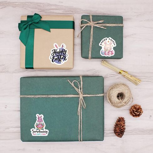 200 PCS Happy Easter Bunny Stickers,Cute Small Business Envelopes Stickers for Handmade Goods/Bags Business Packages,Easter Day Theme Small Shop Business Stickers for Envelopes Seals -Egg in Kuwait