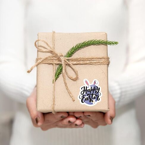 200 PCS Happy Easter Bunny Stickers,Cute Small Business Envelopes Stickers for Handmade Goods/Bags Business Packages,Easter Day Theme Small Shop Business Stickers for Envelopes Seals -Egg in Kuwait