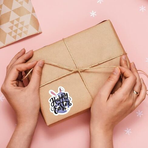 200 PCS Happy Easter Bunny Stickers,Cute Small Business Envelopes Stickers for Handmade Goods/Bags Business Packages,Easter Day Theme Small Shop Business Stickers for Envelopes Seals -Egg in Kuwait