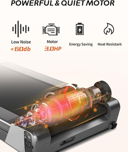 وسادة المشي مع ميل، أجهزة المشي للمنزل مع ميل، 3 مستويات ميل قابلة للتعديل، حزام العرض، 3.0 حصان، خفيف الوزن، صغير الحجم، محمول، صغير، المنزل، جهاز مشي مكتبي، 265 رطل، فضي in Kuwait