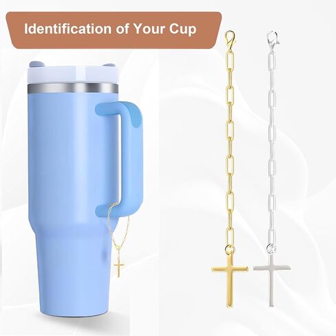قطعتان من الإكسسوارات الساحرة ذات المقبض المتقاطع مصممة لكوب ستانلي ولوحة اسم تعريف كوب الماء in Kuwait