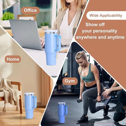 قطعتان من الإكسسوارات الساحرة ذات المقبض المتقاطع مصممة لكوب ستانلي ولوحة اسم تعريف كوب الماء in Kuwait