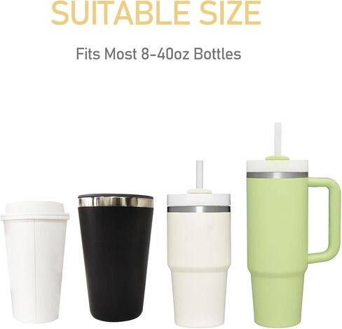 Boho Macrame Water Bottle Handle, Compatible Hydro Flask & Stanley Cup (8 to 40oz), Travel Tumbler Accessories, Coffee Mug Sling, Carrier, Holder with Strap in Saudi Arabia