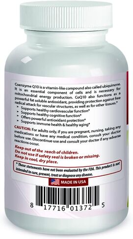 Best Naturals Best Naturals Coq10 Coenzyme Q10 200 Mg Capsule, 120Count in Saudi Arabia