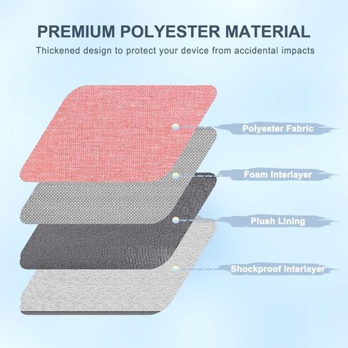 حافظة كمبيوتر محمول مقاس 15 بوصة لجهاز MacBook Air 2024 2023 مقاس 15.3 بوصة M3 M2 Chip A3114 A2941 حقيبة يد قماشية محمولة لحمل السفر مع ملحقات بوليستر بسحاب من الفولاذ المقاوم للصدأ in Kuwait