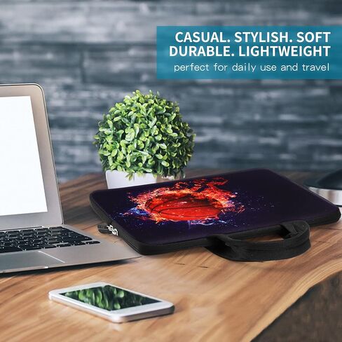 14 15 15.4 15.6 Inch Laptop Computer Protective Carrying Case Pouch, Soft Travel Briefcase, Notebook Sleeve Cover for Dell HP Lenovo Toshiba Chromebook ASUS Acer(Purple Butterflies) in Saudi Arabia