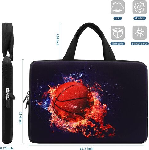 14 15 15.4 15.6 Inch Laptop Computer Protective Carrying Case Pouch, Soft Travel Briefcase, Notebook Sleeve Cover for Dell HP Lenovo Toshiba Chromebook ASUS Acer(Purple Butterflies) in Saudi Arabia