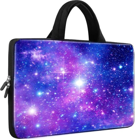 14 15 15.4 15.6 Inch Laptop Computer Protective Carrying Case Pouch, Soft Travel Briefcase, Notebook Sleeve Cover for Dell HP Lenovo Toshiba Chromebook ASUS Acer(Purple Butterflies) in Saudi Arabia