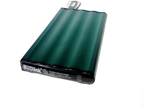 BUSlink DSE-4TSDG2A 4TB SSD USB A 3.2 Gen 2/eSATA CipherShield FIPS 140-2 256-bit AES HIPAA Hardware Encrypted External Portable Slim Drive in Kuwait