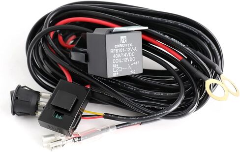 CO ضوء الأسلاك تسخير لشريط مصباح ليد 1 الرصاص 12 فولت 16AWG التبديل التتابع سلك تسخير عدة ل الطرق الوعرة LED القرون مصابيح ضباب خفيفة in Kuwait