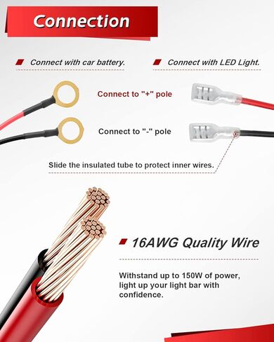 CO ضوء الأسلاك تسخير لشريط مصباح ليد 1 الرصاص 12 فولت 16AWG التبديل التتابع سلك تسخير عدة ل الطرق الوعرة LED القرون مصابيح ضباب خفيفة in Kuwait