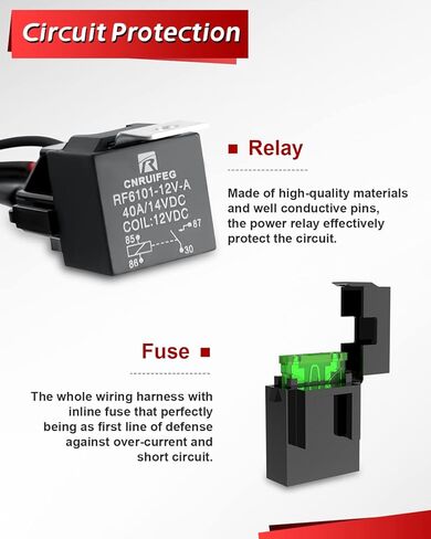 CO ضوء الأسلاك تسخير لشريط مصباح ليد 1 الرصاص 12 فولت 16AWG التبديل التتابع سلك تسخير عدة ل الطرق الوعرة LED القرون مصابيح ضباب خفيفة in Kuwait