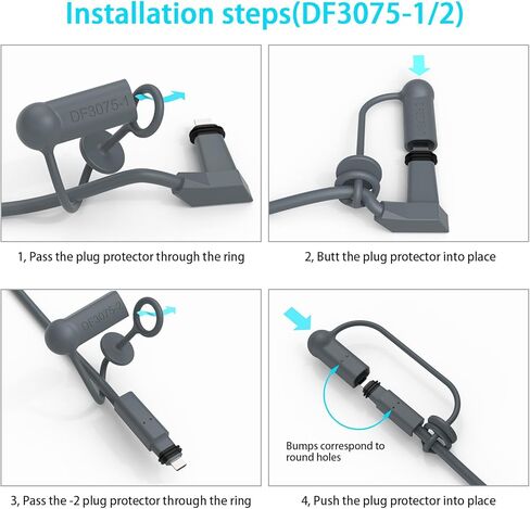 XLTTYWL Starlink Cable End Caps, Starlink Mounting Kit, Starlink Accessories Passthrough/Grommet Anti-Dust Silicone Protective Covers for Starlink Cable Plugs in Kuwait