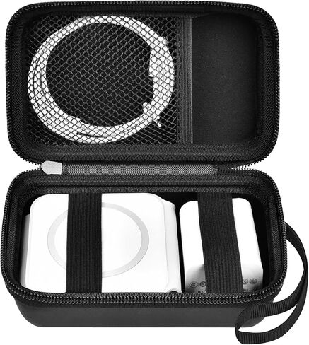 Case for Apple MagSafe Duo/for UCOMX for Nano/for Iseyyox Wireless Charger Type C Wall Charger, Magnetic Foldable Station Storage Holder Bag for Fast Charging Pad Cable and Adapter, Black-Box Only in Saudi Arabia