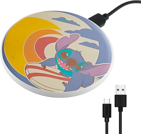 Disney Lilo and Stitch Wireless Charging Pad- Gifts for Fans of Stuff Accessories- Universally Compatible Station All Qi Enabled Phones in Saudi Arabia