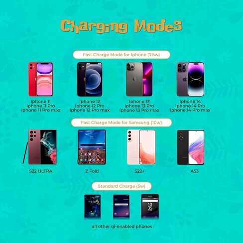 Disney Lilo and Stitch Wireless Charging Pad- Gifts for Fans of Stuff Accessories- Universally Compatible Station All Qi Enabled Phones in Saudi Arabia