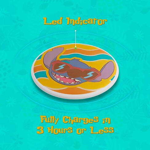Disney Lilo and Stitch Wireless Charging Pad- Gifts for Fans of Stuff Accessories- Universally Compatible Station All Qi Enabled Phones in Saudi Arabia
