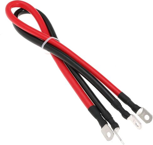 2 كابل بطارية AWG 2AWG كابلات عاكس طاقة البطارية مع محطة العروات 5/16 بوصة للسيارات الشمسية البحرية قارب RV سيارة دراجة نارية (2FT) in Kuwait