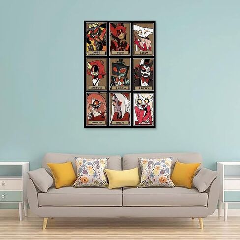 Hazbin Anime Hotel Poster Characters Time of Death Poster 90s Canvas Wall Art Room Aesthetic Decor Posters 12x18inch(30x45cm) Unframed in Saudi Arabia