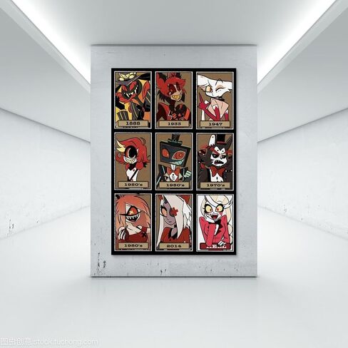 Hazbin Anime Hotel Poster Characters Time of Death Poster 90s Canvas Wall Art Room Aesthetic Decor Posters 12x18inch(30x45cm) Unframed in Saudi Arabia