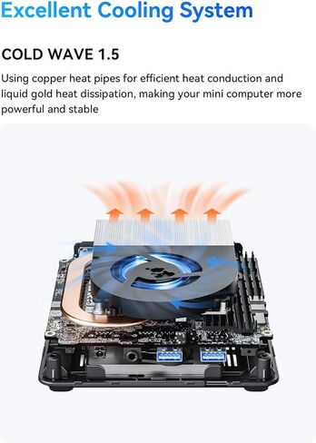 AD69 كمبيوتر صغير AMD Ryzen 9 6900HX(8C/16T، بحد أقصى 4.9 جيجا هرتز) Windows 11، أجهزة كمبيوتر صغيرة سطح المكتب مع Radeon 680M GPU، 32 جيجابايت DDR5 1 تيرابايت SSD، Micro PC 2xUSB4+2xHDMI 8K Quad Display، WiFi6E/BT5.3/RJ45 2.5G in Kuwait