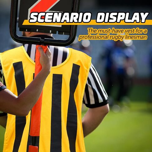 Set of 3 Football Lineman's Vest Bright Yellow and Black Football Referee Vests Football Pinnies for Men Women Adults, 27.5 Inches Length and 18.5 Inches Width, 2 Styles in Saudi Arabia