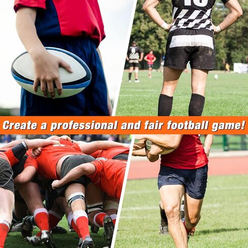 Taiyin Football Referee Chain Clip Football Yard Markers Football Official Chain Clip Football Referee Gear for Men Nylon Head Linesman Umpire Equipment, Orange and Black in Saudi Arabia