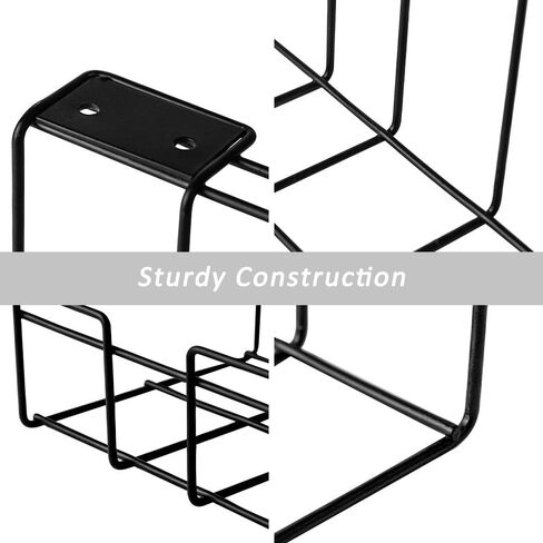 Under Desk Cable Management Tray 2 Packs, 16 inches Under Table Cord Organizer for Wire Management, Metal Wire Cable Mesh Holder for Desks, Offices and Kitchens (Black) in Saudi Arabia