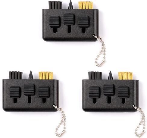 3 Pcs Golf Club Brush Pocket Golf Club Groove Cleaner 3 in1 Retractable Golf Sharpener Club Cleaner Tool Portable Small Golf Accessories in Saudi Arabia