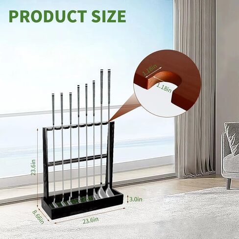 Golf Club Rack Putter Stand: Wooden Golf Club Holder Organizer for Golf Clubs, Golf Balls, Putter Covers - Golf Club Stand Racks for Garage Home Indoor in Saudi Arabia