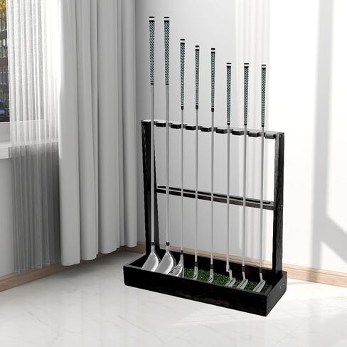 Golf Club Rack Putter Stand: Wooden Golf Club Holder Organizer for Golf Clubs, Golf Balls, Putter Covers - Golf Club Stand Racks for Garage Home Indoor in Saudi Arabia
