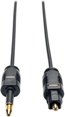 TRIPP LITE A104-02M كابل صوت TOSLINK رفيع للغاية إلى Mini TOSLINK Digital SPDIF بطول 2 متر، أسود in Saudi Arabia