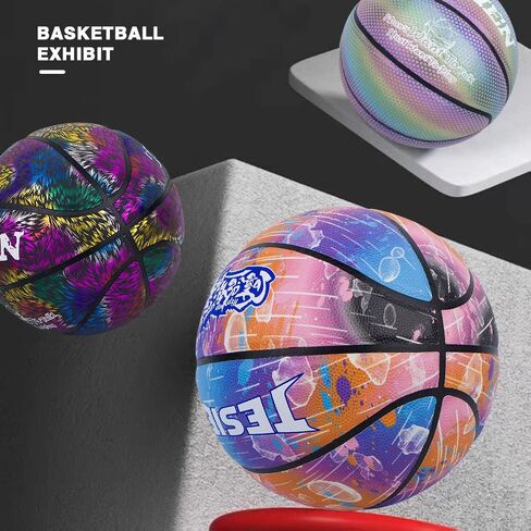 Basketball Glow in The Dark, Luminous Glowing Leather Basketball, Green Light up Basketball Gift for Kids, Men, Women Indoor-Outdoor Night Basketball in Saudi Arabia