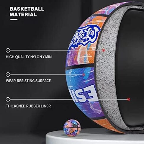 Basketball Glow in The Dark, Luminous Glowing Leather Basketball, Green Light up Basketball Gift for Kids, Men, Women Indoor-Outdoor Night Basketball in Saudi Arabia