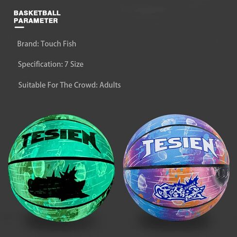 Basketball Glow in The Dark, Luminous Glowing Leather Basketball, Green Light up Basketball Gift for Kids, Men, Women Indoor-Outdoor Night Basketball in Saudi Arabia