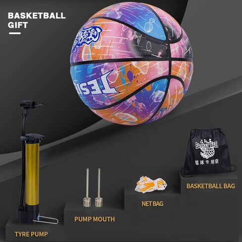 Basketball Glow in The Dark, Luminous Glowing Leather Basketball, Green Light up Basketball Gift for Kids, Men, Women Indoor-Outdoor Night Basketball in Saudi Arabia