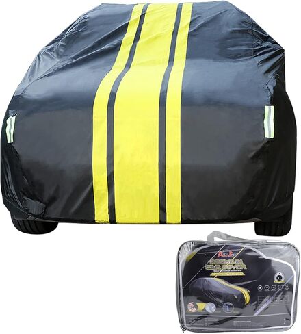 غطاء سيارة كامل لسيارة سيدان مكون من 6 طبقات على شكل باب بتصميم سحاب لجميع الأحوال الجوية ومقاوم للثلج وحماية من الأشعة فوق البنفسجية ومقاوم للرياح في الهواء الطلق، غطاء سيارة كامل مقاس XL مناسب لسيارة السيدان (الطول 177-189 بوصة) in Kuwait