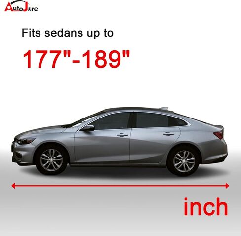 غطاء سيارة كامل لسيارة سيدان مكون من 6 طبقات على شكل باب بتصميم سحاب لجميع الأحوال الجوية ومقاوم للثلج وحماية من الأشعة فوق البنفسجية ومقاوم للرياح في الهواء الطلق، غطاء سيارة كامل مقاس XL مناسب لسيارة السيدان (الطول 177-189 بوصة) in Kuwait