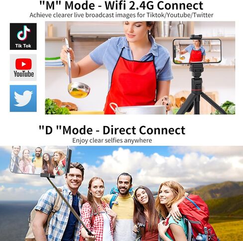 King Ma Mini Monitors Sync Phone Rear Camera Selfie Screen Phone Vlog Selfie Monitor Screen with Magnetic Phone Clip and Bluetooth Remote for Selfie Vlog Live Stream TikTok YouTube Twitter in Saudi Arabia