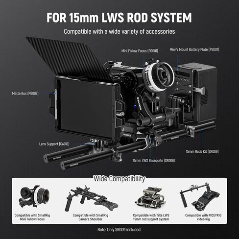 NEEWER 15mm Rods LWS System, 3 Pairs Aluminum 15mm Extension Rods (4"/10cm, 8"/20cm, 12"/30cm) Free Length Combination for Shoulder Rig LWS Rod Support System Compatible with SmallRig Video Rig, SR009 in Saudi Arabia